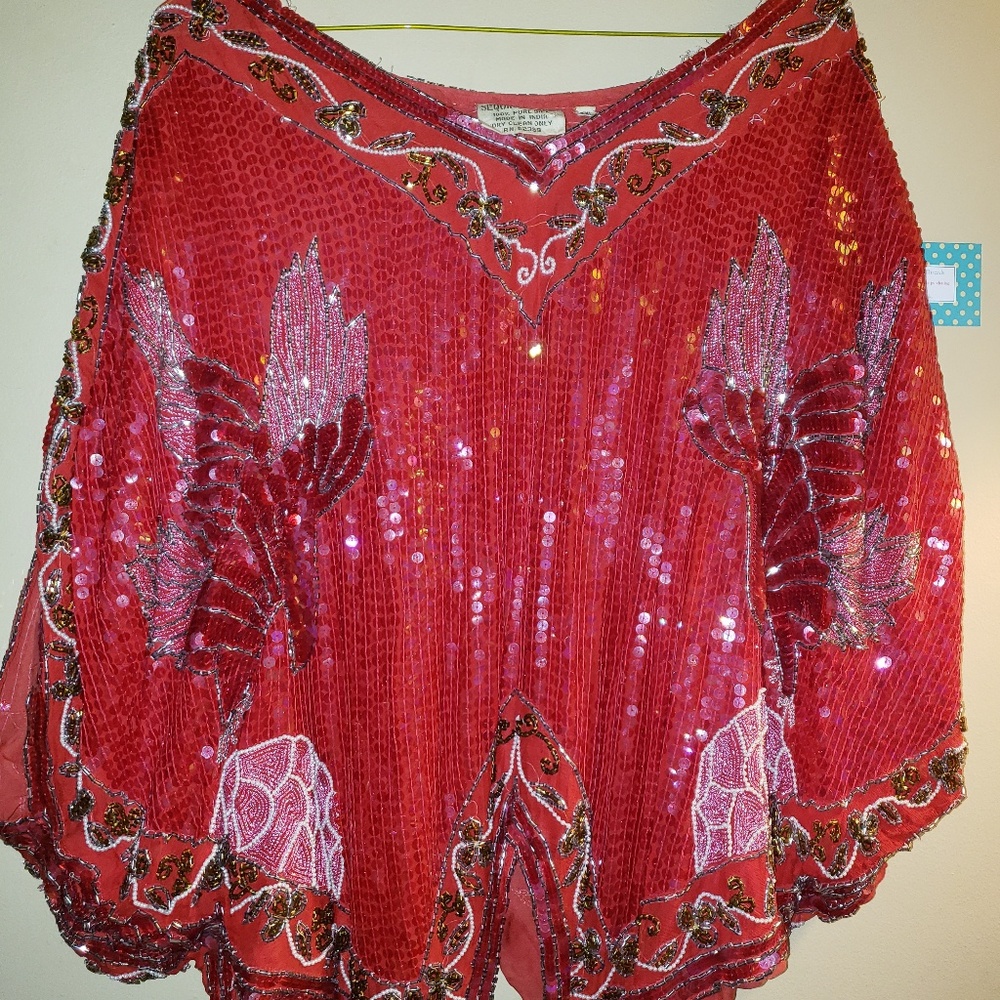 Sequin Queen 100 silk  Tunics 2X